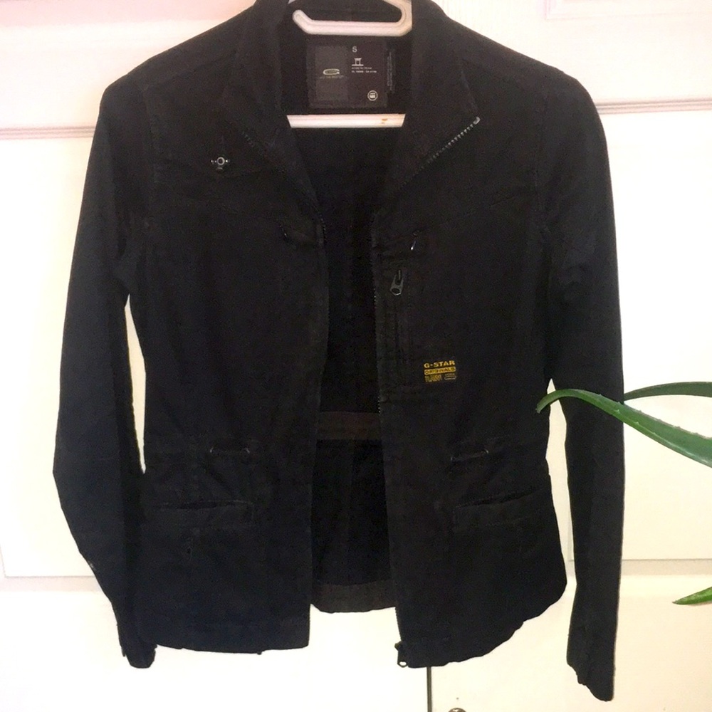 G-STAR ORIGINALS RAW DENIM BLACK LADIES JACKET - Size Small